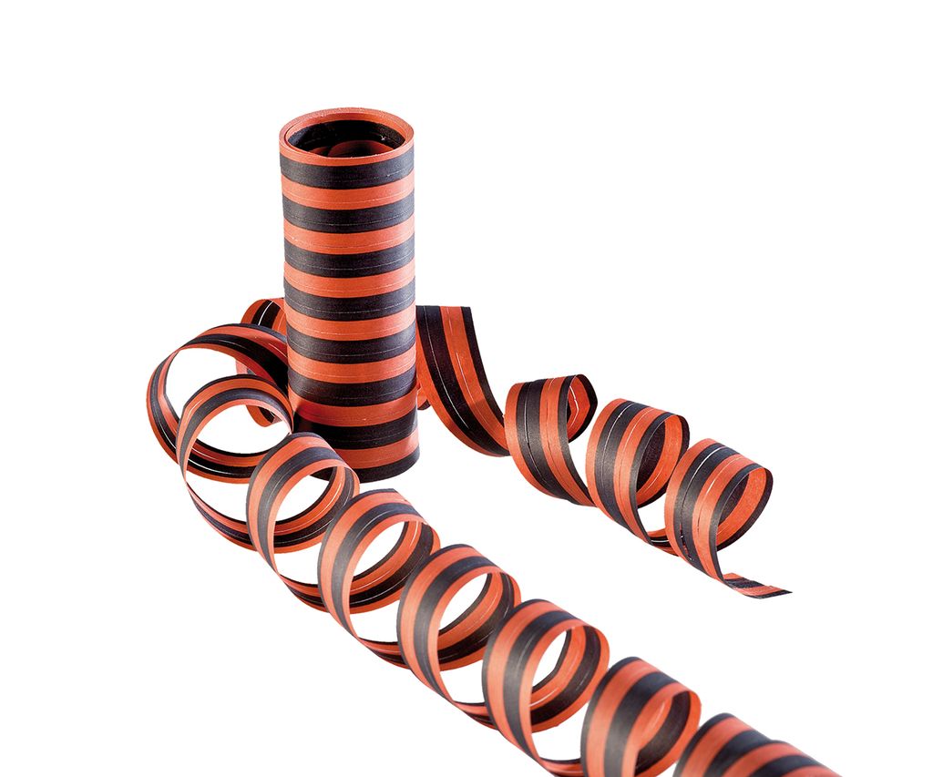 Luftschlangen Halloween orange-schwarz Produktbild 