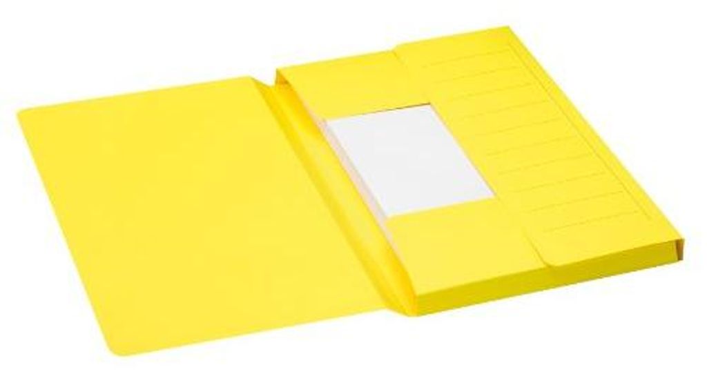 Djois - Aktenordner Mammoet Folio 3 Klappen 250gr recycelt gelb | 10 Stück