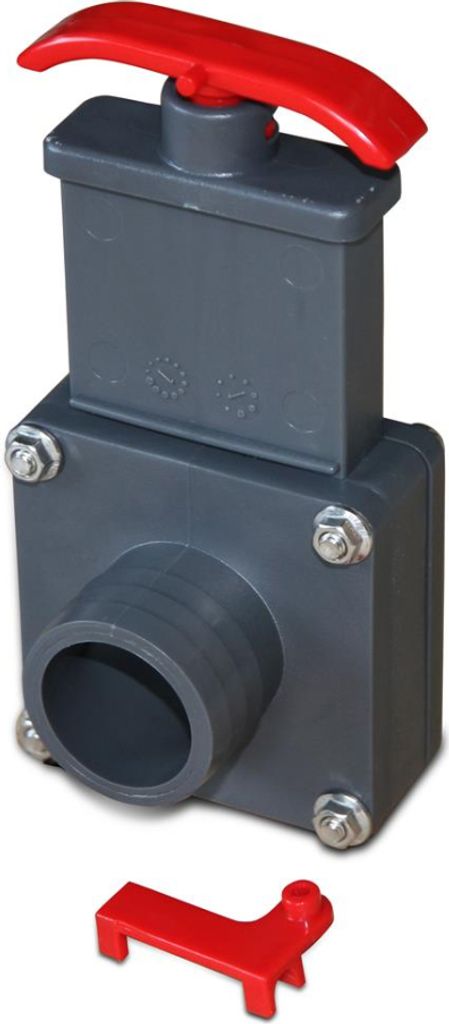 Absperrschieber mit Doppeltülle 38 x 38 mm