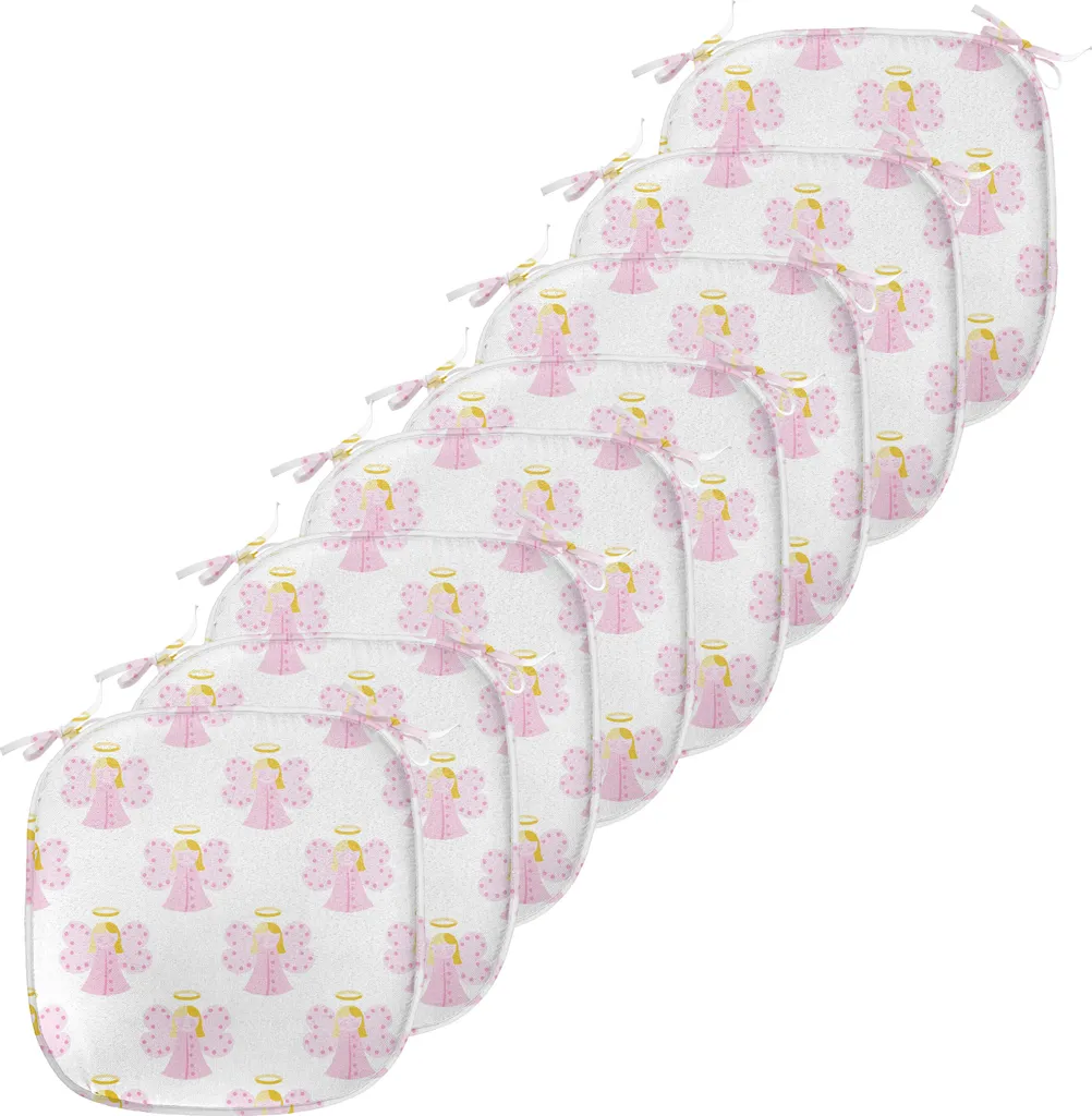 Coussins de Chaise Anti-Taches 40x40cm avec Attaches pour Siège Cuisine