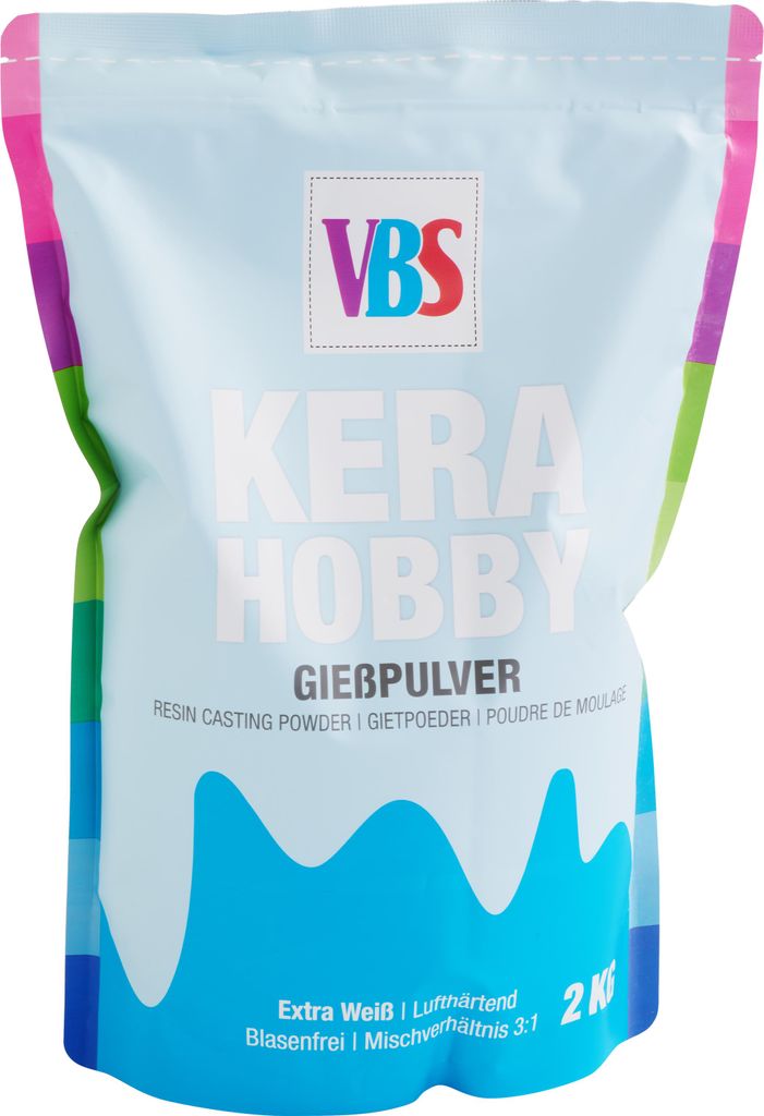 VBS Gießpulver KeraHobby Weiß 1-10kg Modelliermasse Produktbild 