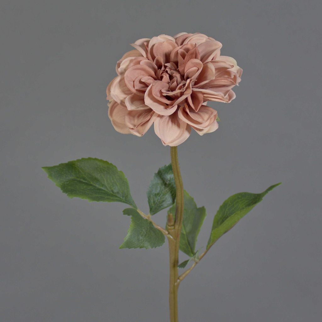 artplants.de Kunstblume Dahlie BREDANA, Altrosa, 60cm, Ø11cm - Dekoblume Dahlie
