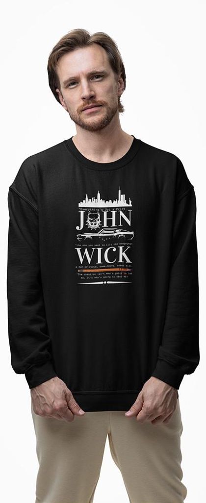 D&B Design Uni Pullover SWMO00025 John Wick Schwarz-Größe Produktbild 