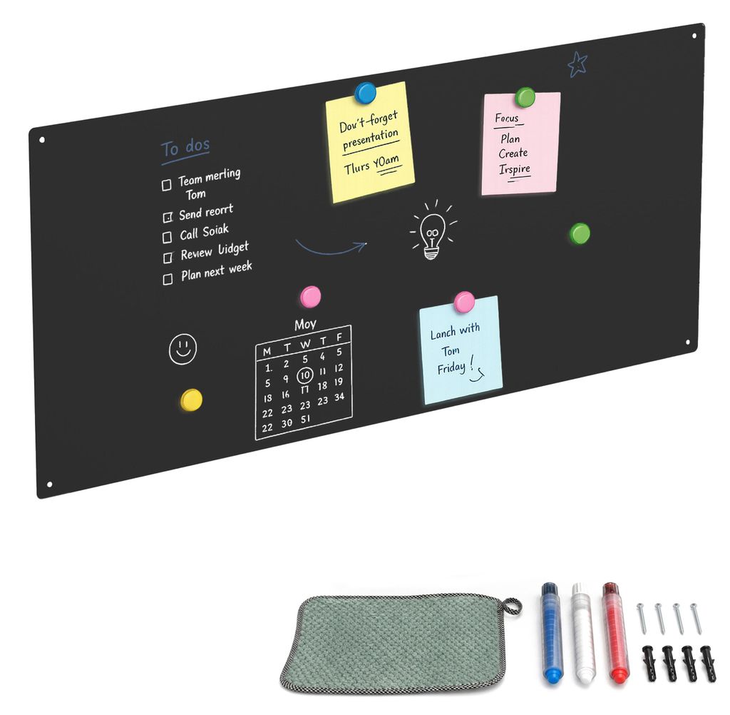 Relaxdays Magnetische tafel, beschrijfbaar whiteboard, Productafbeelding 