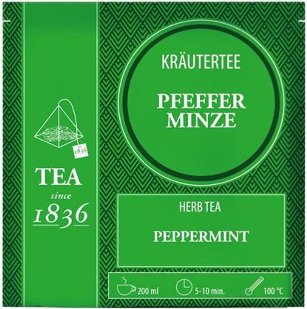 Pfefferminze ohne Zusatz von Aroma 50 Pyramidenbeutel im Produktbild 