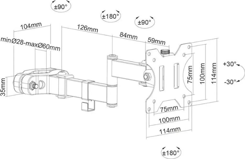 Optimiser Espace de Bureau avec Support Écran 17-32 Noir SGH 8K - 9