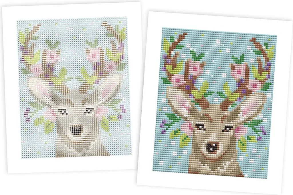 VAIIEYO 5D Diamond Painting Kit Completo, Cervo Di Natale, 30x40 Cm, Tela Adesiva, Strass, Strumenti, Regalo Fai Da Te
