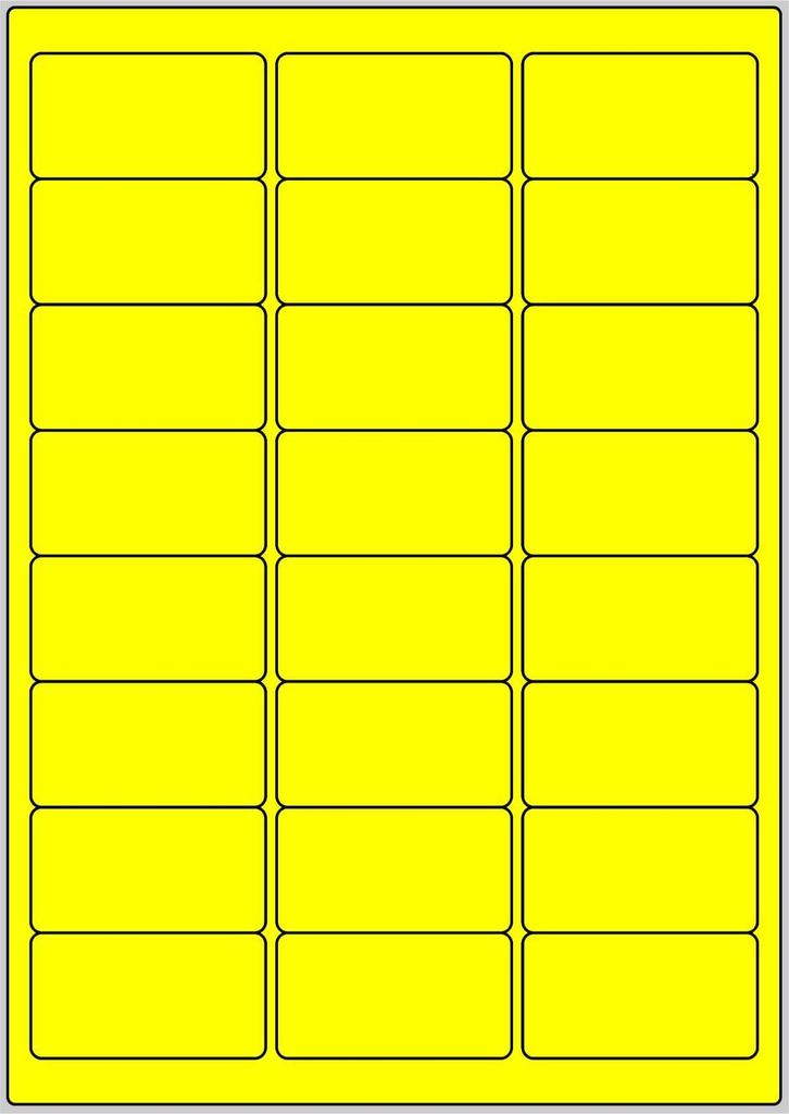 675 Stück Etiketten 63,5x29,6 gelb