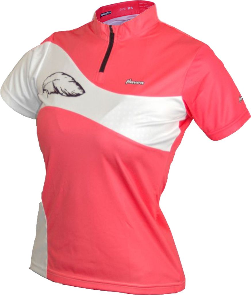 HAVEN Kurzarm Fahrradtrikot - COMTESS - Rot/Weiß M