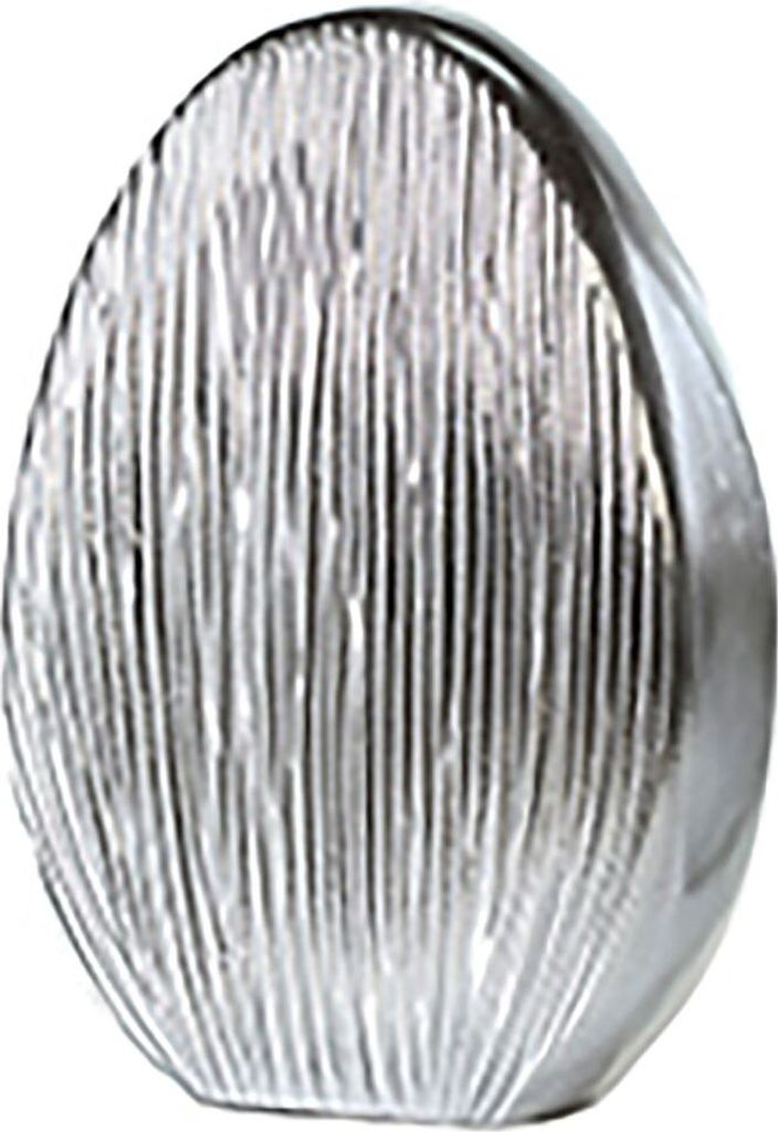 Ei aus Keramik in silber Dekofigur 26 x 18 x 8 Keramikfigur Scratchy