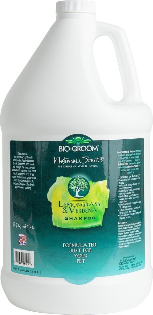 BioGroom Natural Scents Lemongrass & Verbena Hundeshampoo, Konzentrat 1:6, 3.8 L