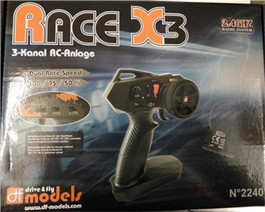 DF-Models 2240 Race X3 Fernsteuerung-Set (3 Kanal) mit Produktbild 