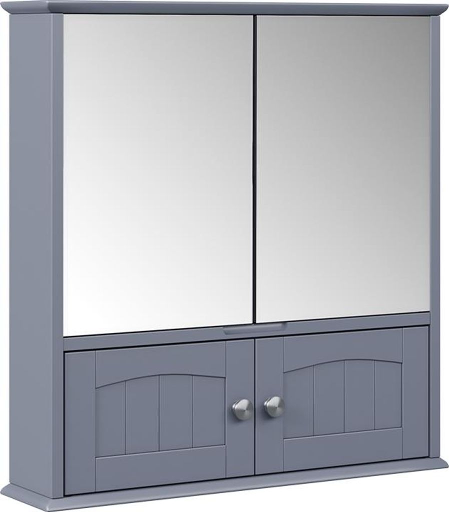 Vicco Spiegelschrank Bianco, 56 x 58 cm, Grau Produktbild 