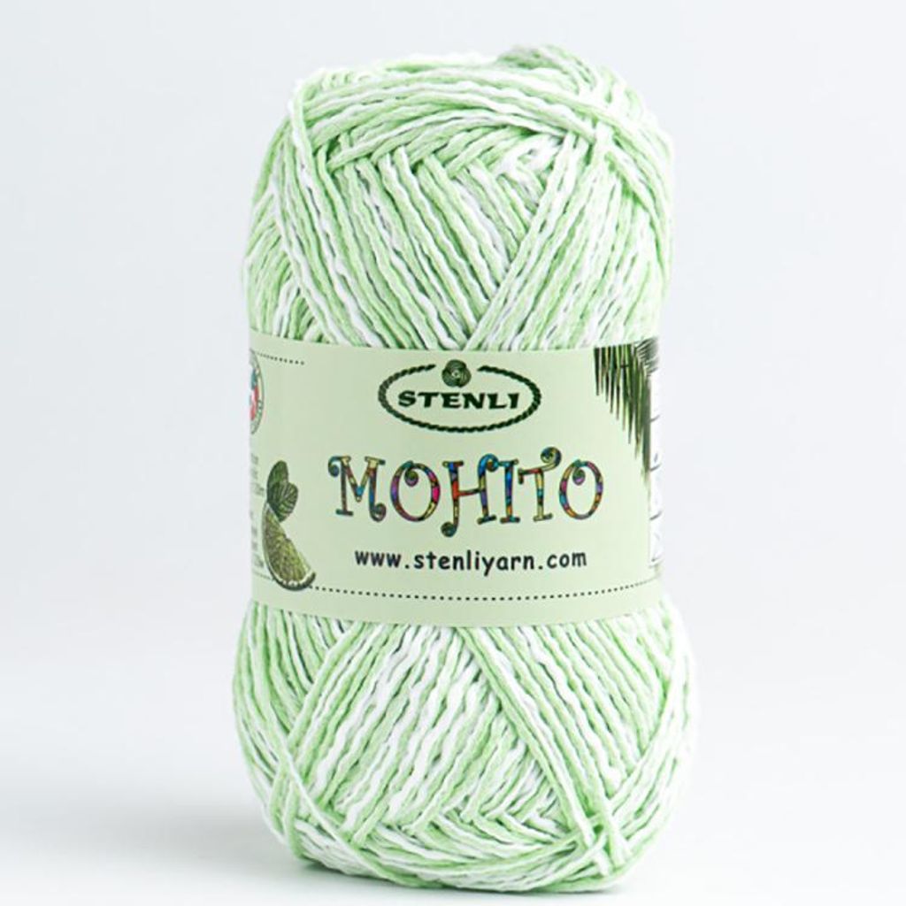 Stenli Mohito Garn 75% Baumwolle/25%.Polyacryl, Bunte Textur für Sommerprojekte