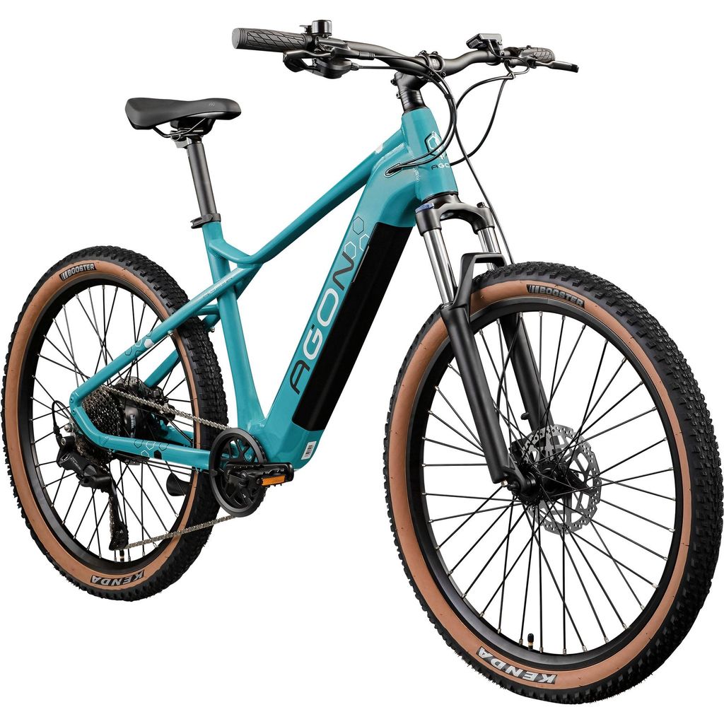 Agon Alpha E Bike Mountainbike Herren oder Damen 170 - 190 cm Pedelec 27,5 Zoll türkisblau