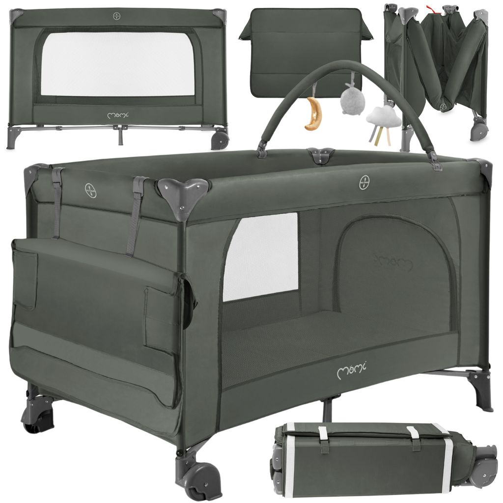 Lit de voyage MoMi BELOVE PLUS vert Image du produit 