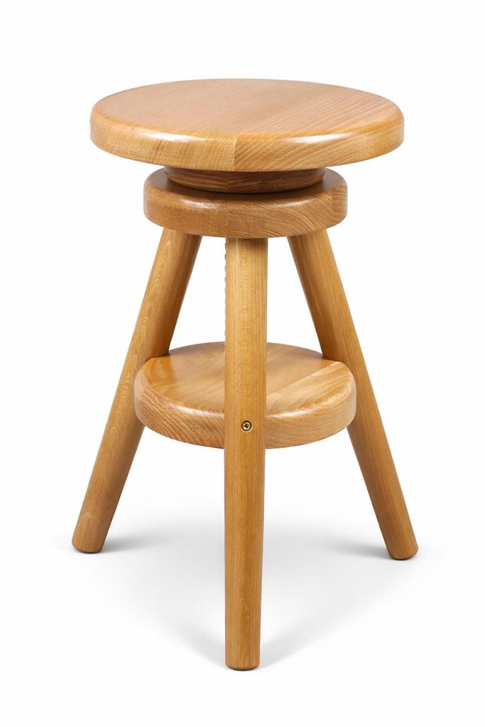 Hocker Massiv Schemel Stuhl Sitzmöbel Buche Drehhocker Produktbild 