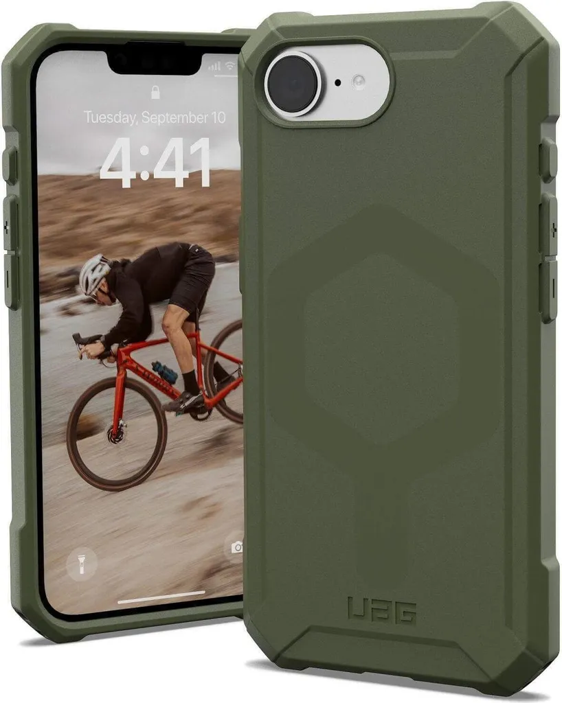 UAG Essential Armor Cover Olive Drab: Stile Militare per la Città - MagSafe