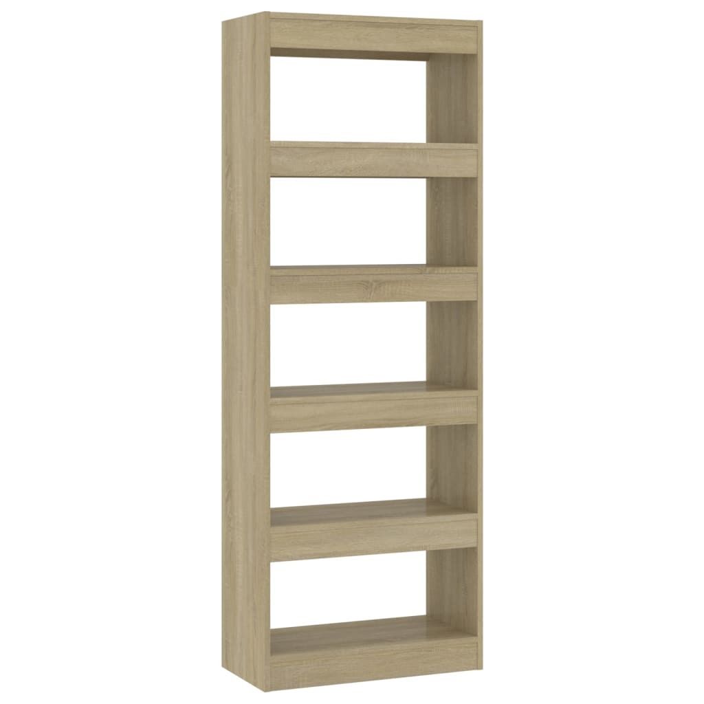 Bücherregal/Raumteiler Sonoma-Eiche 60x30x166 cm Produktbild 