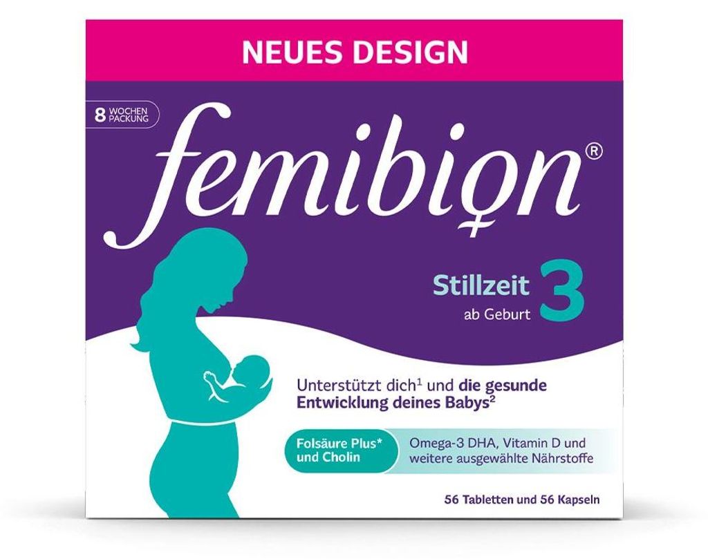 Femibion 3 Stillzeit Tabletten und Kapseln, 56 St. Produktbild 