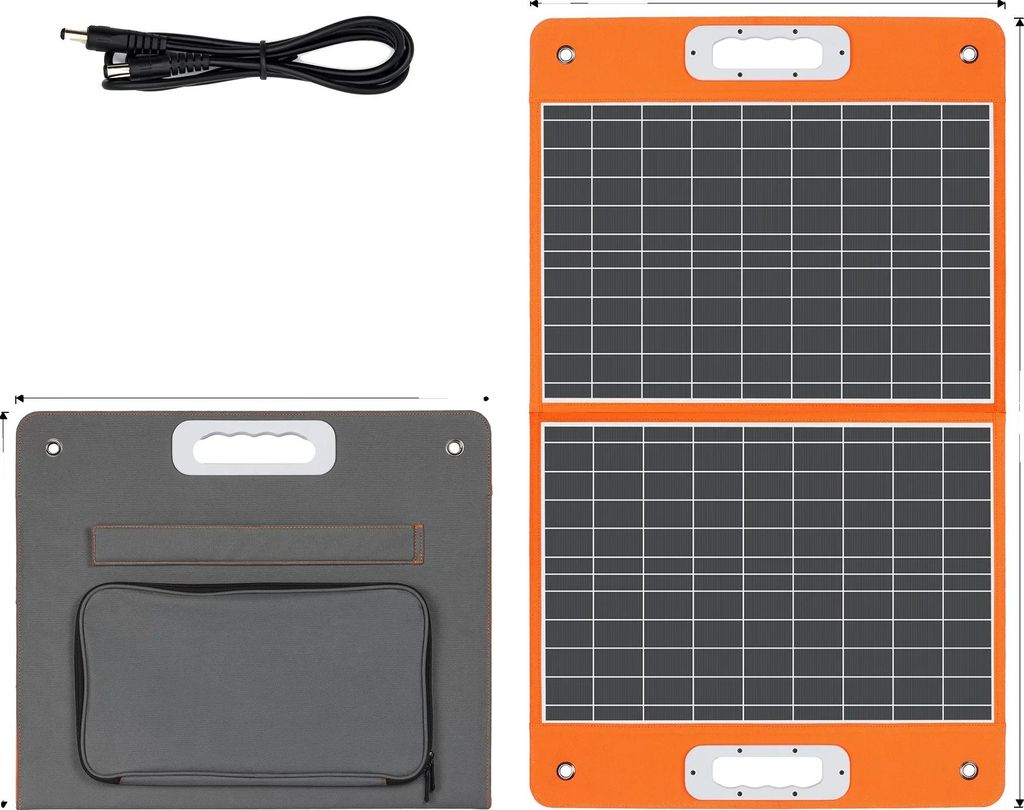 60W Tragbares Faltbares Solarpanel, 18V Ausgang, USB C QC30 Kompatibilität, Digitale Tarnung