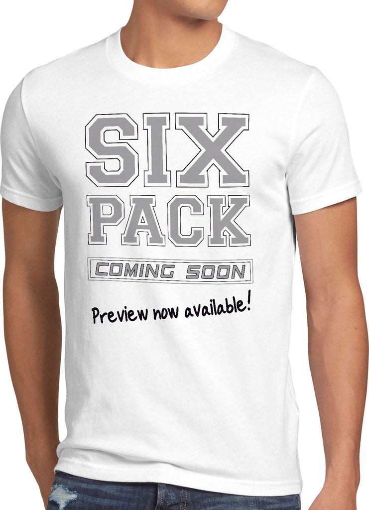 style3 Sixpack coming soon Herren T-Shirt Funshirt Shirt Spruchshirt