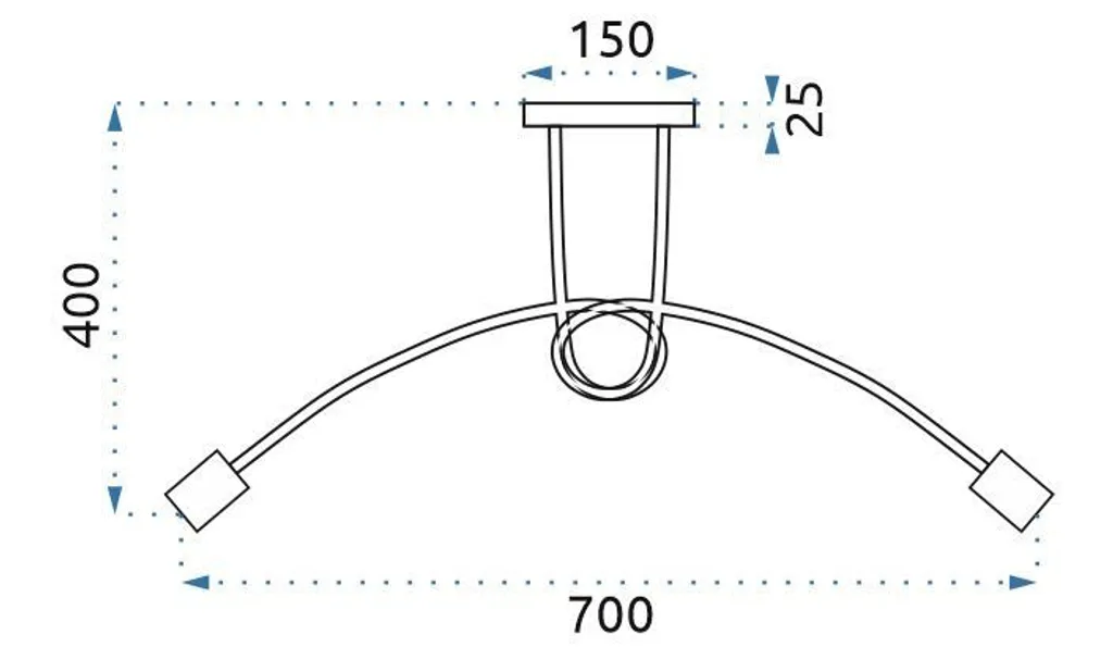 Lampada de Soffitto tooLight App518-5C Paradise Black Gold - 7