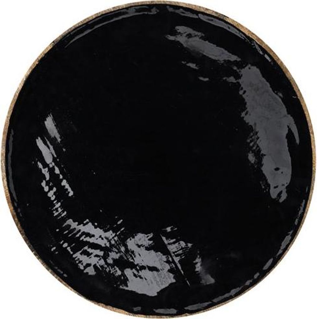 8 Unterteller 35 cm Mango Schwarz - Hygge - Home Deco Factory - Cmp