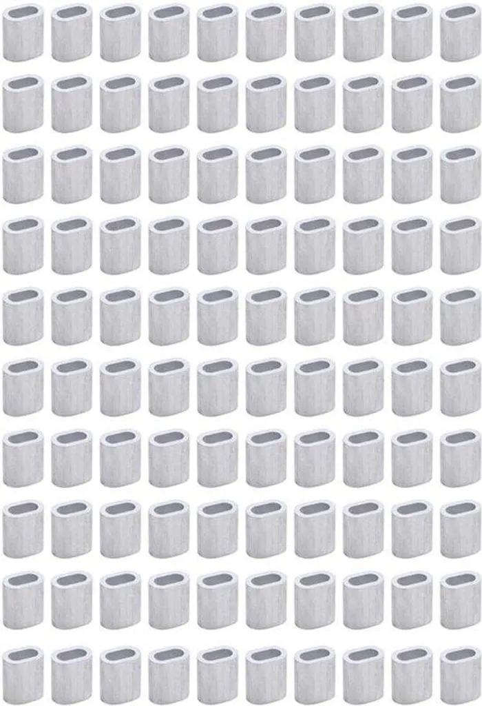 100 Manchons à Sertir en Aluminium 0,8 mm pour Câbles et Fils d'Acier
