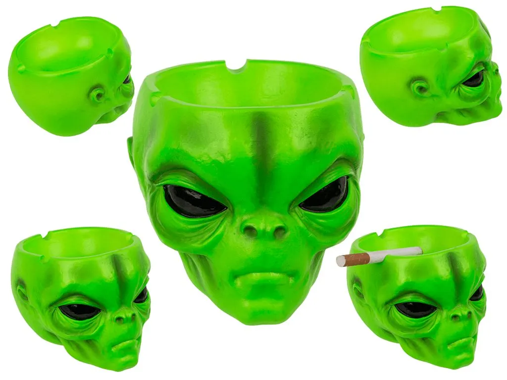 Cendrier Alien Anti-Cendres Volantes, Design 10x7 cm Lavable Facile