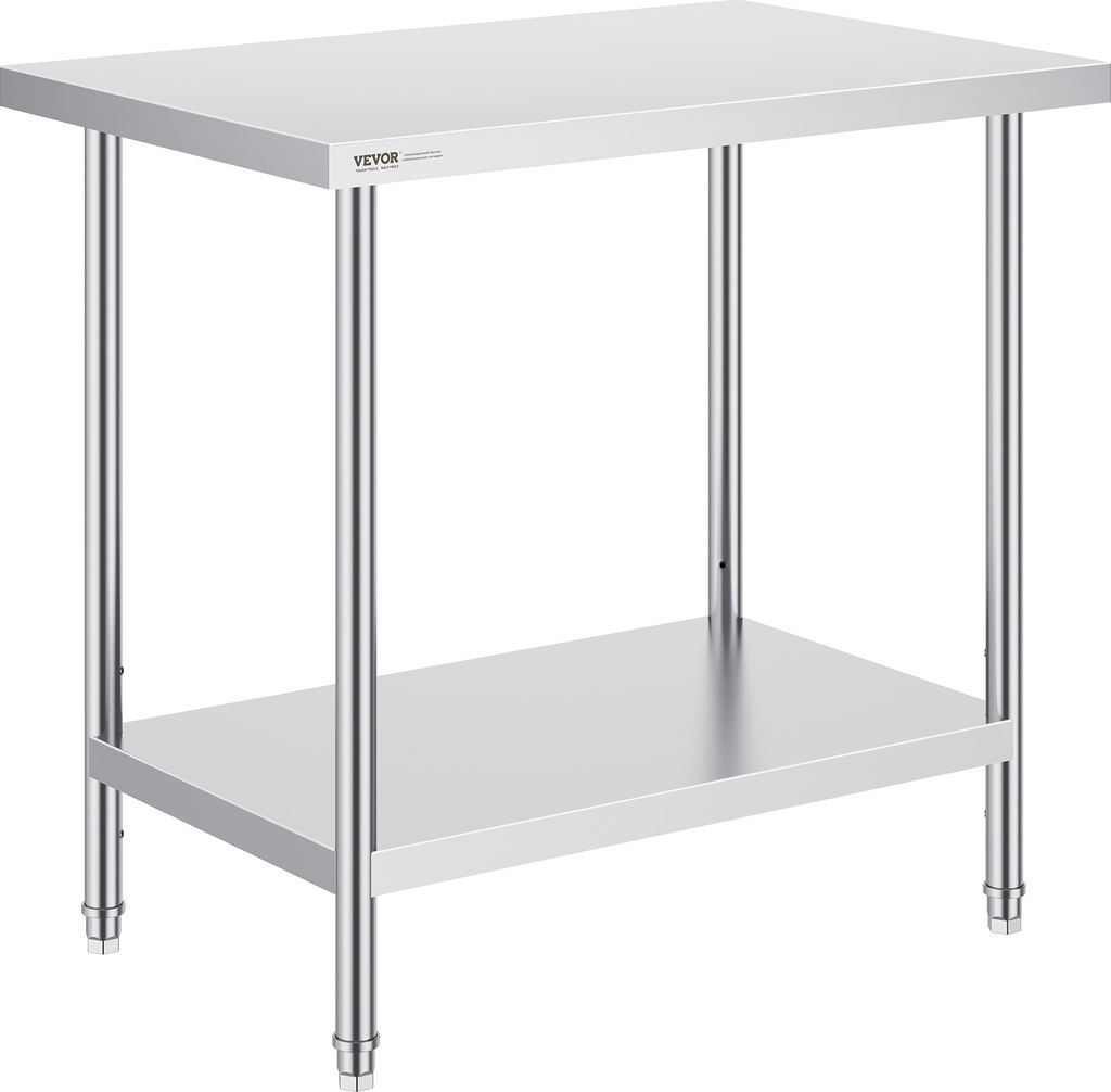 Tavolo di preparazione VEVOR in acciaio inox, 61 x 91 x 86 Immagine del prodotto 