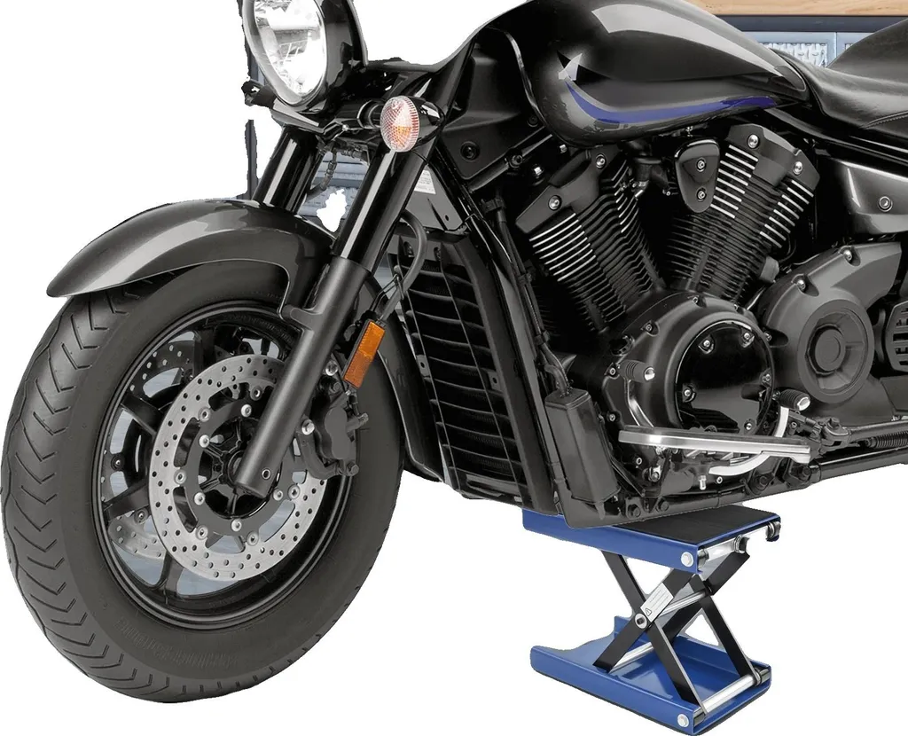 Ponte sollevatore per moto, portata 500 kg, regolabile in altezza da 9,3 a 35 cm, dimensioni piattaforma 37*23 cm, peso lordo 12,3 kg, peso netto 11,69 kg