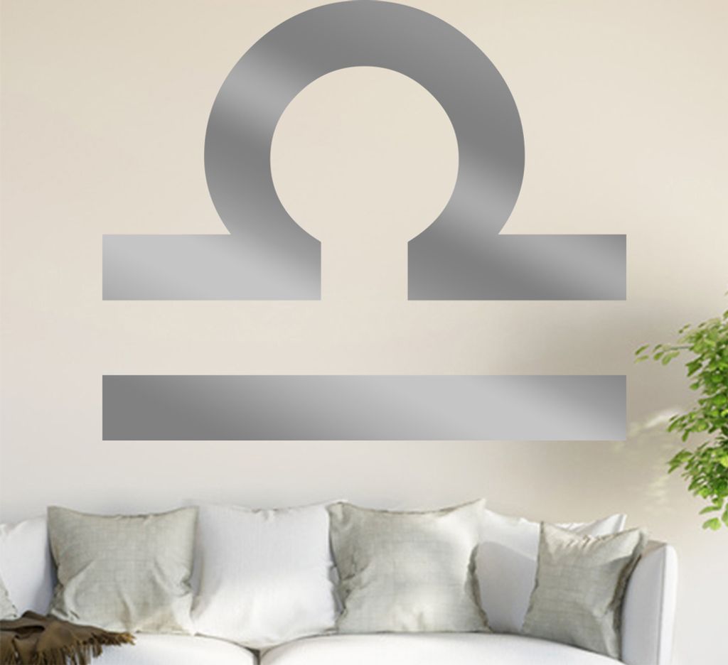Sternzeichen: Waage Wandtattoo in 6 Größen - Wandaufkleber Wall Sticker - Dekoration, Küche, Wohnzimmer, Schlafzimmer, Badezimmer