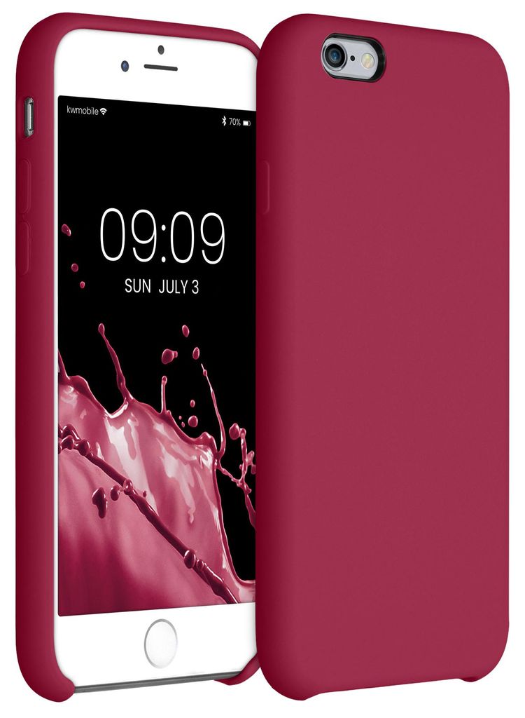 kwmobile Handyhülle für Apple iPhone 6 / 6S Hülle - Case Silikon - Kabelloses Laden - Schutzhülle Cover in Sweet Cherry