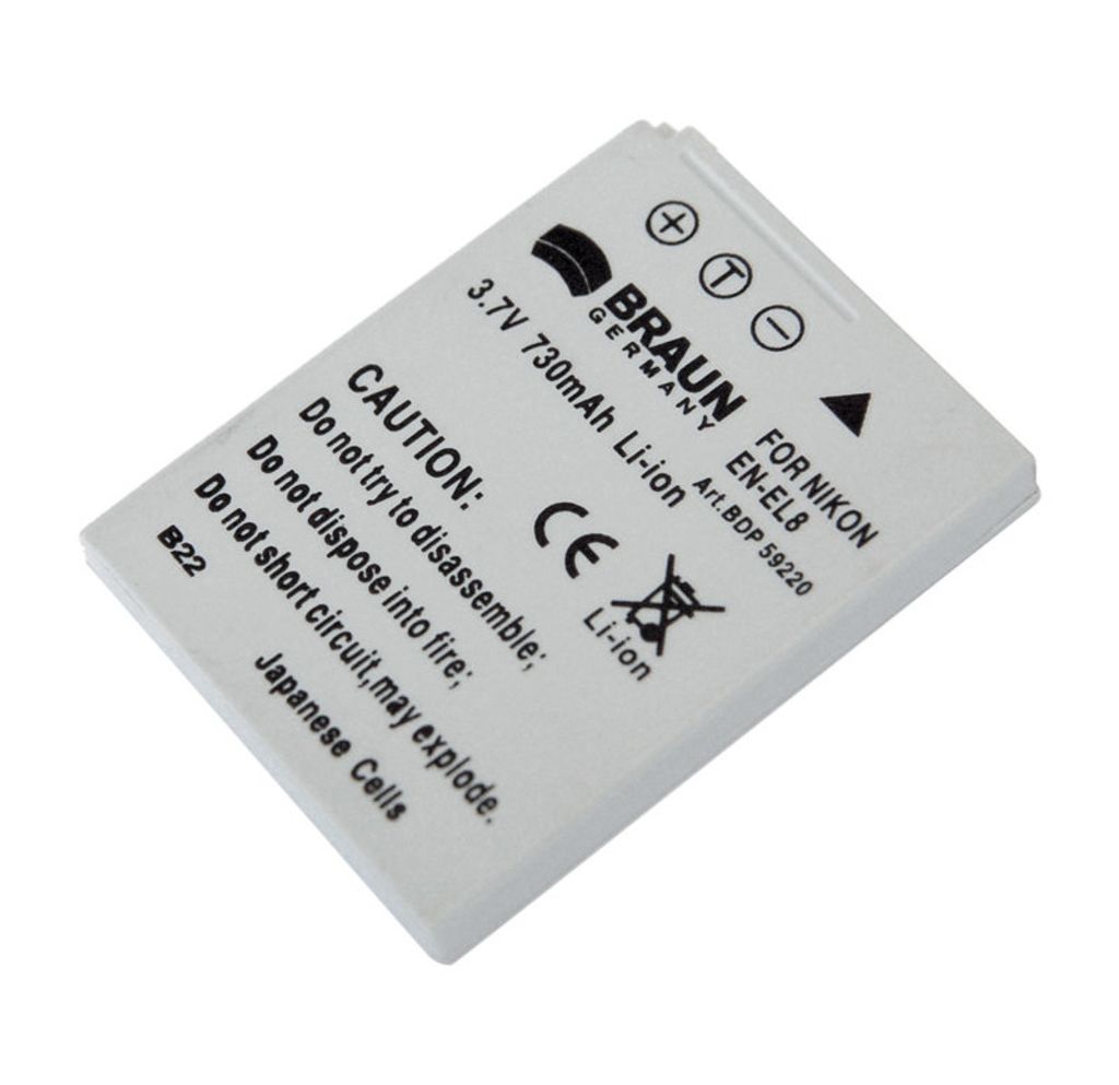 Akumulator NIKON EN-EL8 (BDP-NEL8, 730 mAh) Zdjęcie produktu 