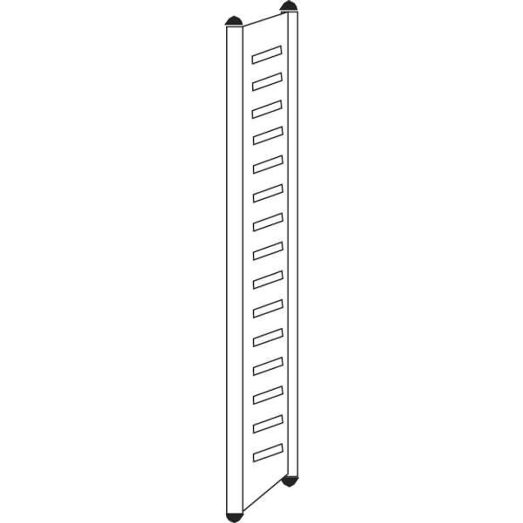 Abschlussrahmen für Büroregal, TxH 600x2200 mm, alusilber