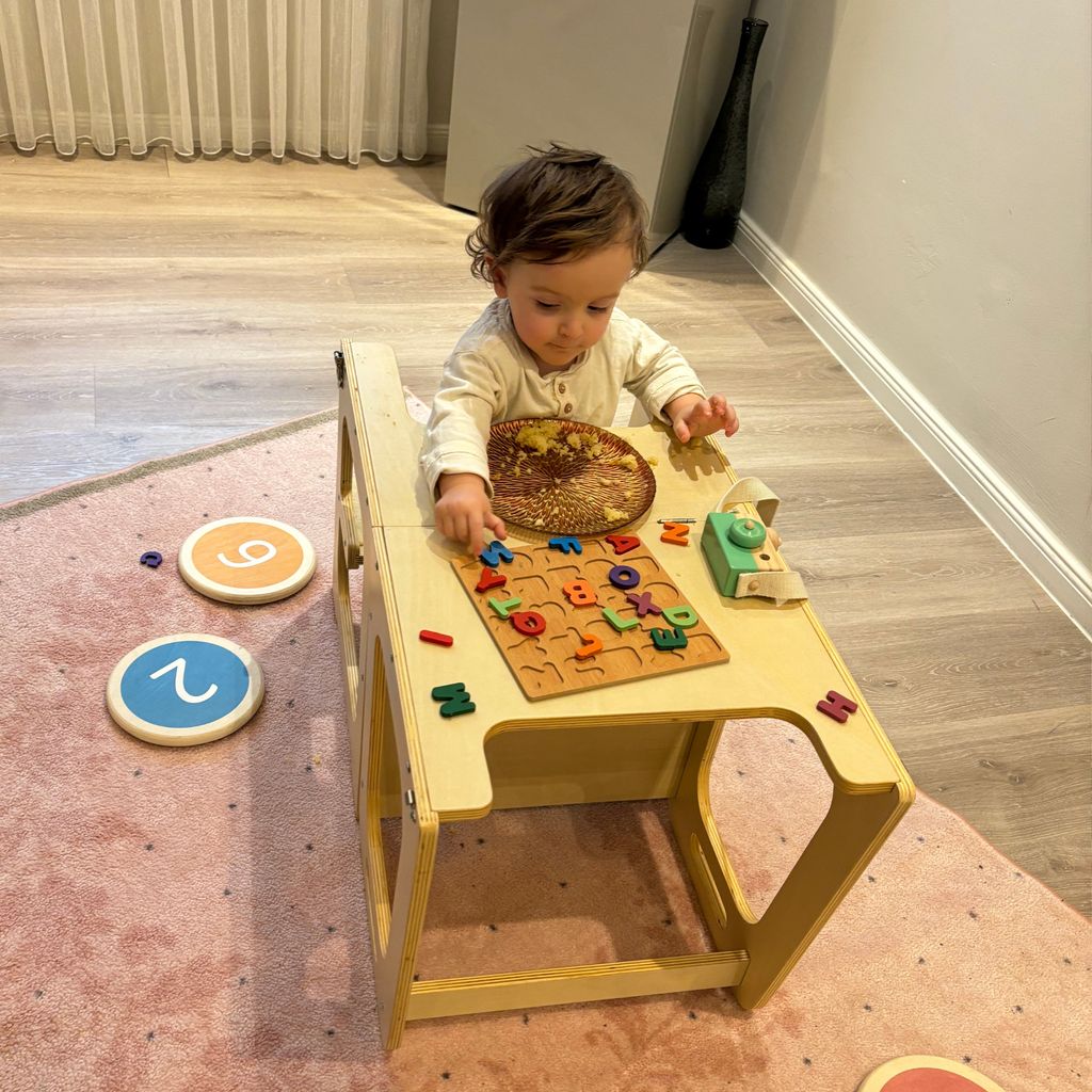 Montessori-Hilfsturm – Tisch und Stuhl All-In-One, Turm mit Produktbild 7
