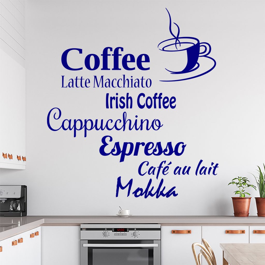 Wandtattoo Kaffee Nr. 1 Wandtattoo in 6 Größen - Wandaufkleber Wall Sticker - Dekoration, Küche, Wohnzimmer, Schlafzimmer, Badezimmer