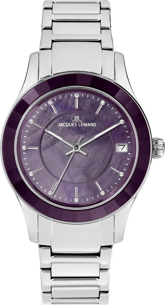 Montre Femme en Acier et Nacre Jacques Lemans Venice 1-2194E Lilas