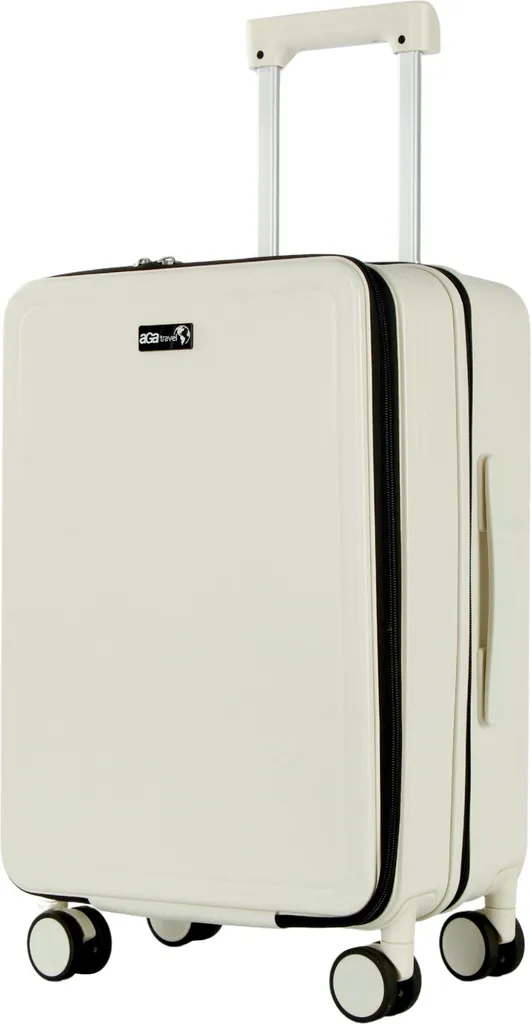 Aga Travel MR4674 Valise Blanche Rigide à 4 Roues 360° avec Serrure