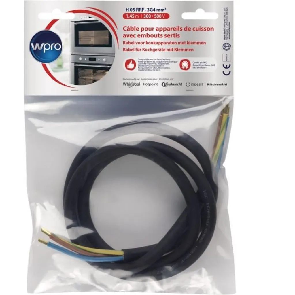 Câble d'alimentation 3G4 pour Plaque Induction et Four jusqu'à 5750W