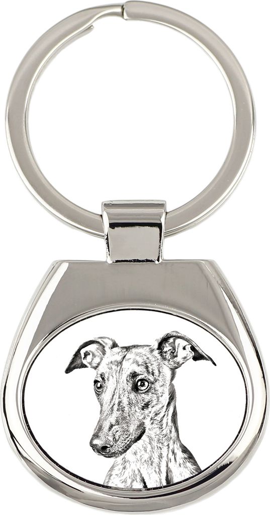 Whippet, Kleiner Englischer Windhund - Schlüsselanhänger mit Hund, Anhänger mit Aufdruck, personalisierter Anhänger der Marke Art-Dog