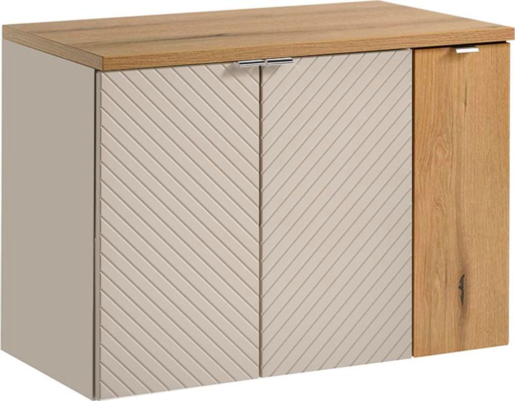 Waschtischunterschrank 80cm Manoa, Kaschmir - Holzoptik