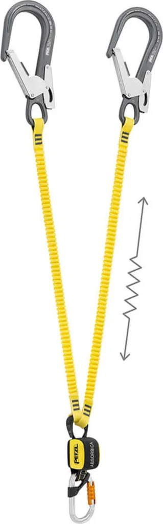 Longe élastique PETZL Absorbica-Y Flex 150cm avec connecteurs MGO