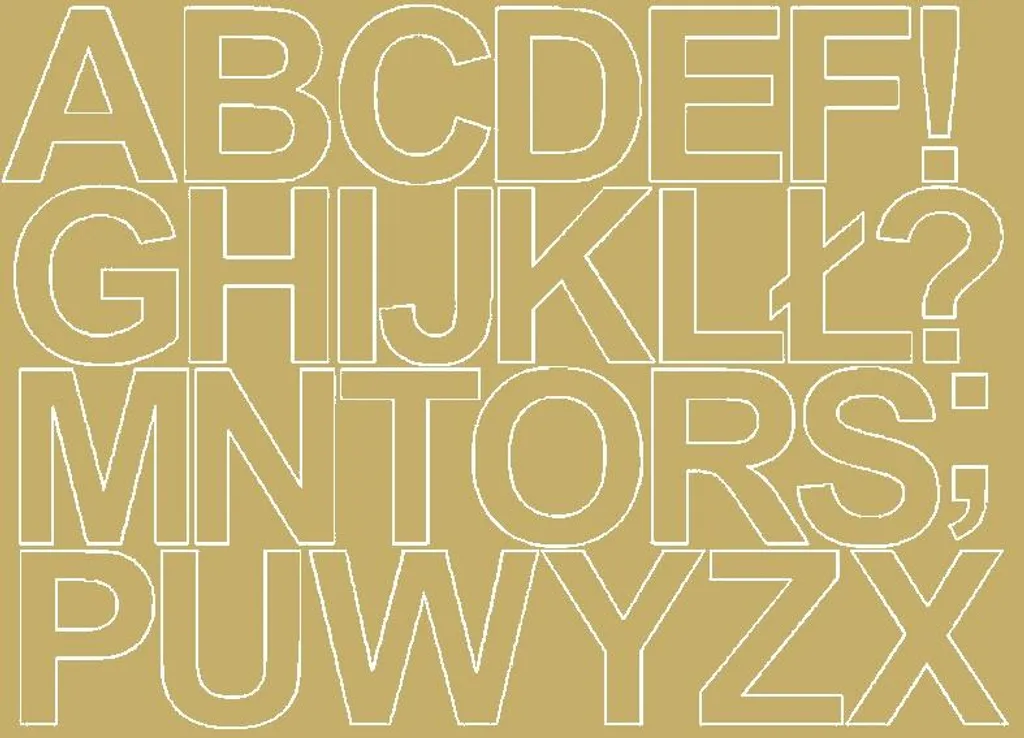Lettres dorées autocollantes 8 cm effet miroir pour marquage mural
