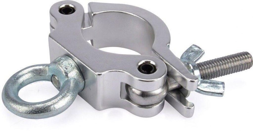 Riggatec Halbschelle-Halfcoupler schmal silber mit Öse 170 Produktbild 