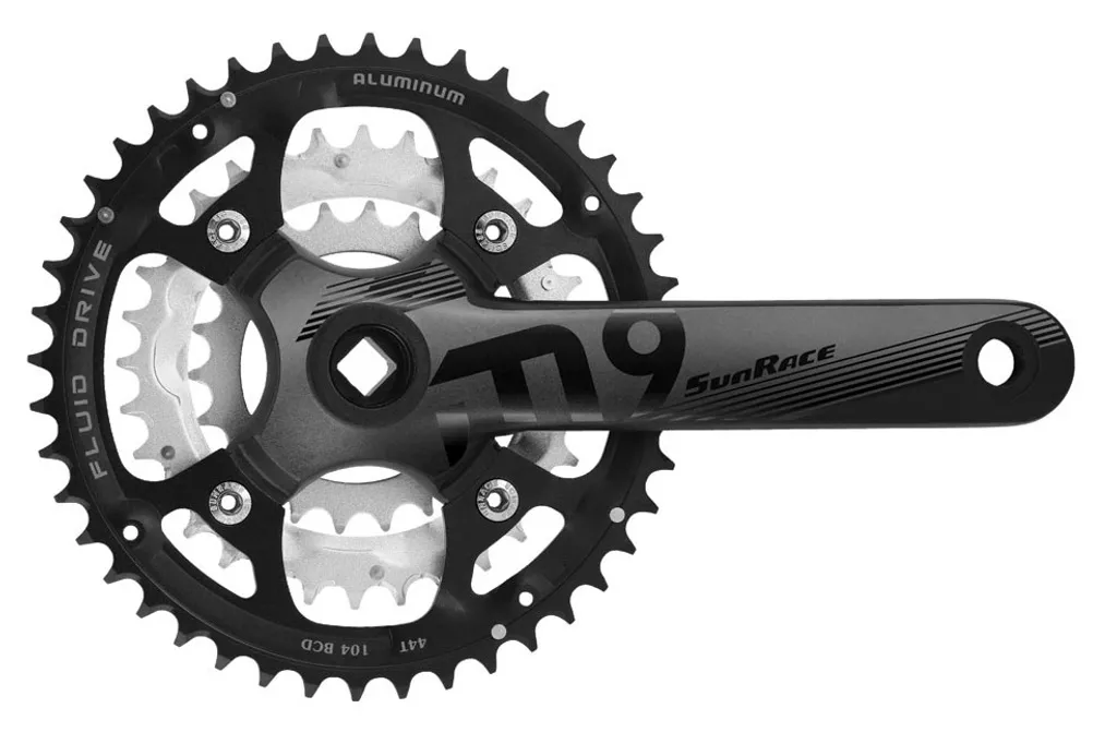 Pédalier triple plateau SunRace FCM914 175mm pour vélo de montagne