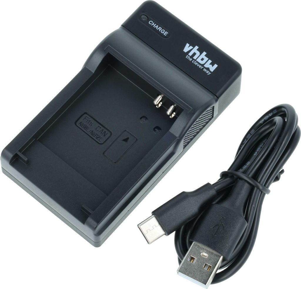 vhbw USB-C Ladegerät kompatibel mit Canon PowerShot A3100 Produktbild 