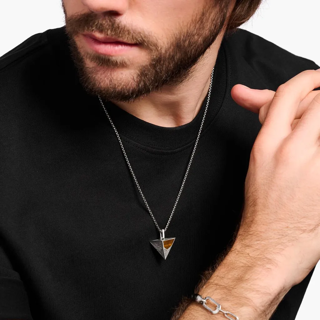 Pendentif Pyramide Thomas Sabo Argent Noirci : Accessoire Idéal Look Rock - 4