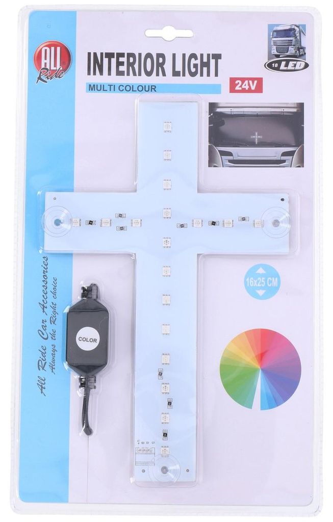 All Ride Innenbeleuchtung Kreuz Mehrfarbig 24V 18 LEDs Produktbild 
